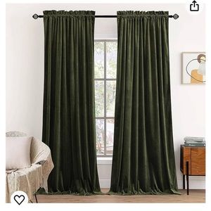 Dchola Olive Green Curtains